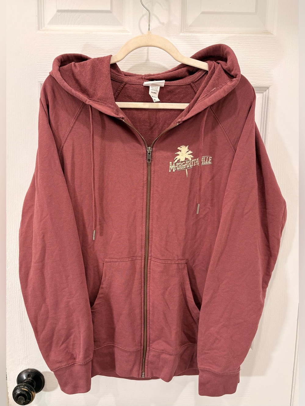 Unisex Maroon Margaritaville Full-Zip Lightweight Hoodie Size M